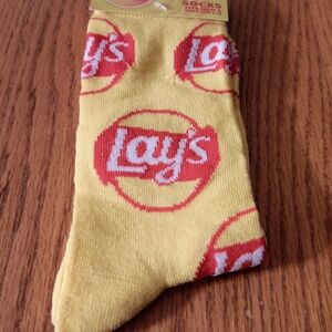 Odd Sox Lay’s Yellow Men’s Socks | Single Pair NWT Licensed Crew Socks